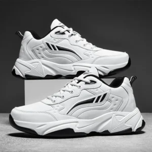 PU Leather Sneakers Men Casual Sports Shoes
